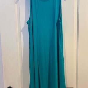 Time and Tru Teal Sleeveless Maxi Dress